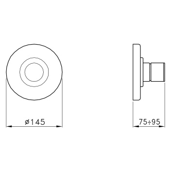 Внешняя часть встраиваемого смесителя для душа Stella Bamboo 3292mc , хром BT 01410 CR00