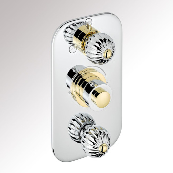 Смеситель для душа THG Mandarine Metal U1A-G02-5540BE хром/золото