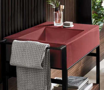 Раковина накладная Cielo I Narcisi NALAMSXSF CO 76 см левая красный