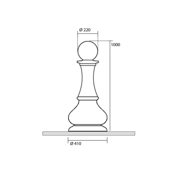 Cтатуэтка декоративная Kerasan Artwork Pedone, черный матовый 471231