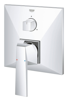 Внешняя часть смесителя для ванны GROHE Allure Brilliant с переключателем на 3 положения, хром 24099