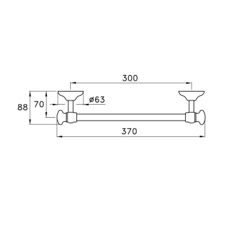 Полотенцедержатель настенный Stella Roma 30 см 602/30 хром RM 10000 CR00