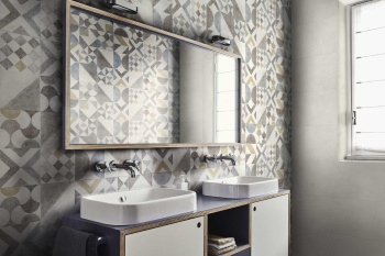 Плитка R6XM Cocciopesto Decoro Botanico Bianco 40x120