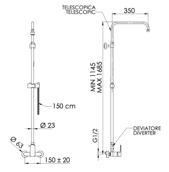 Душевая система Daniel Tiara TA636ASSDDVDP золото брашированное