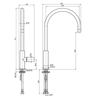 Смеситель для кухни Fima Carlo Frattini Kitchen Nomos, вращающийся излив, хром F7117CR