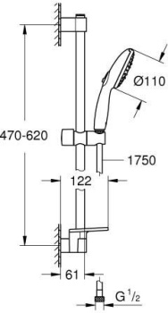 Душевой гарнитур Grohe Tempesta 27600003 хром