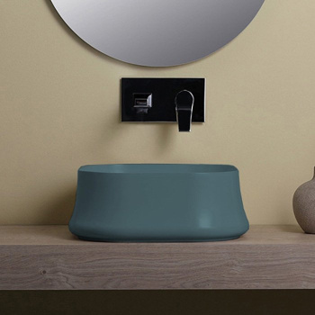 Раковина накладная Simas Sharp SH06 navy matt 42 см синий