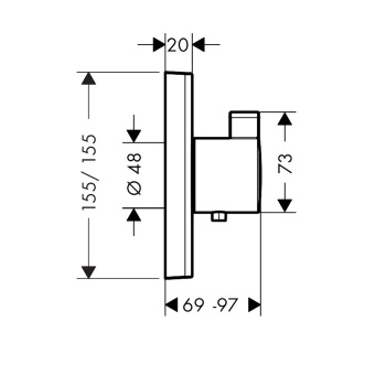HG ShowerSelect Термостат ShowerSelect HighFlow, СМ, матовый белый