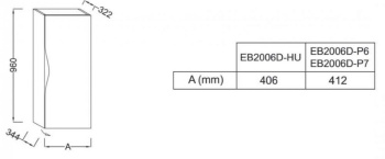 Шкаф-пенал Jacob Delafon Stillness EB2006D-P7 натуральный тёмный дуб