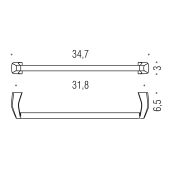 Полотенцедержатель Colombo Road 50см хром/карбон B8010.CRQ
