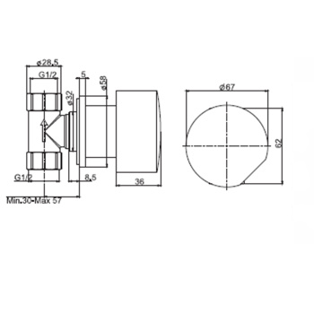 Запорный вентиль Fima Carlo Frattini So без ручки, внешняя часть, хром F3183/1CR