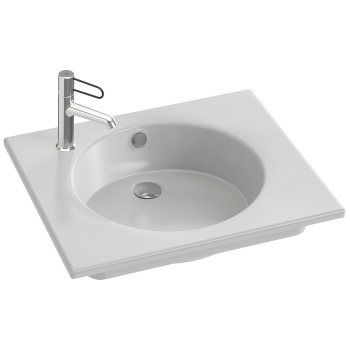 Тумба с раковиной Jacob Delafon Odeon Rive Gauche EB2520-R5-N18+EXBA112-Z-0 белая