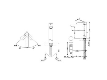 Смеситель для раковины Toto Contemporary DL368-1 хром