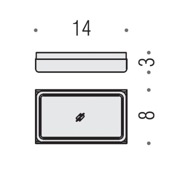 Мыльница настольная Colombo Over матовая сталь/матовое стекло B7040.SS-VAN