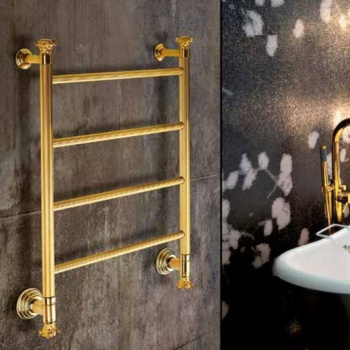 Полотенцесушитель водяной Margaroli Capitelli 2442J4704EGO 69x53 золото