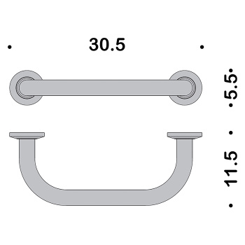 Поручень для ванны Colombo Units 30см хром B9720.CR