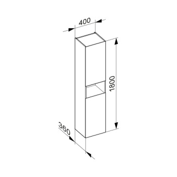 Шкаф-пенал Keuco 40 32831970102 vulkanit