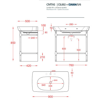 Металическая структура Quadra Artceram Civitas 76х44хh80,5, напольная, розовое золото CIA004 77 rosa oro