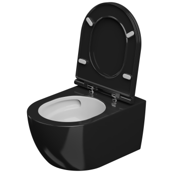 Чаша подвесного унитаза GSG Ceramic Design Like White/Black Shiny LKWCSOECBI000/002