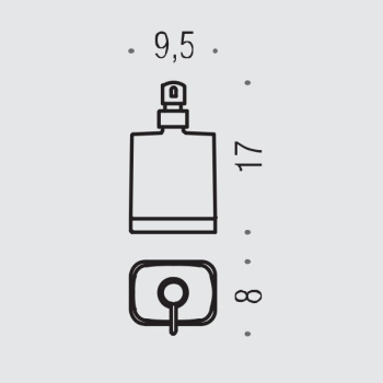 Дозатор для жидкого мыла Colombo Time настольный, хром/матовое стекло W4280.CR-VAN