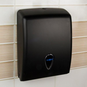 Диспенсер для полотенец пластмассовый черный Nofer Black 04020.N