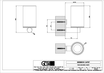 Стакан Gessi 54707.726 Warm Bronze Brushed PVD