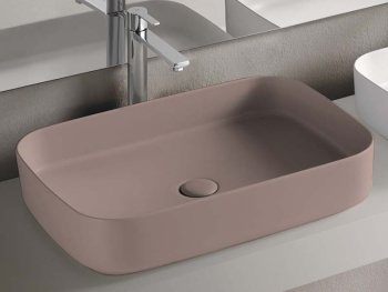 Раковина накладная Cielo Shui Comfort SHCOLAR60 CP 60 см розовый