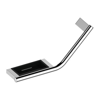 Поручень Keuco Plan 14909011037 с полкой для мыла, правый хром\тёмно-серый