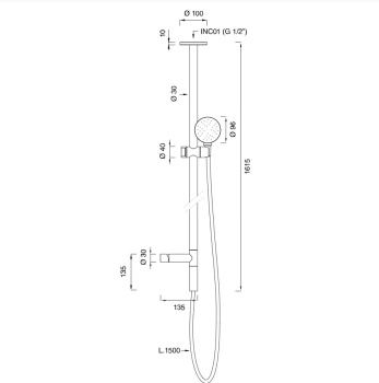 Смеситель для ванны CЕА Design Cartesio CAR 58 S сталь