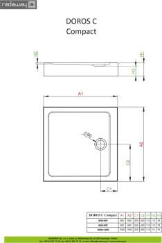 Душевой поддон Radaway Doros C Compact 80 SDRC8080-05