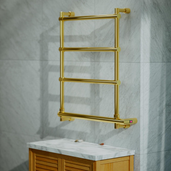 Полотенцесушитель электрический Margaroli Sole 5424704GON 66x57 золото