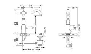 Смеситель для раковины Jorger Delphi 109.10.333.000 белый\хром