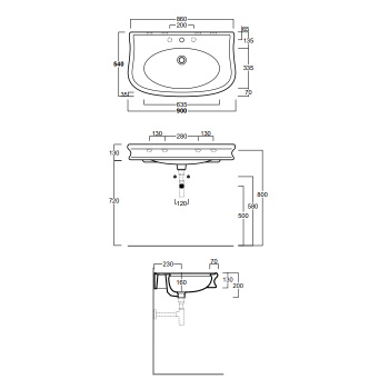 Раковинасотв Simas Lante LA11bi*1 белый