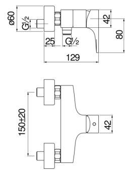 Смеситель для душа Nobili Seven SE124130BM черный