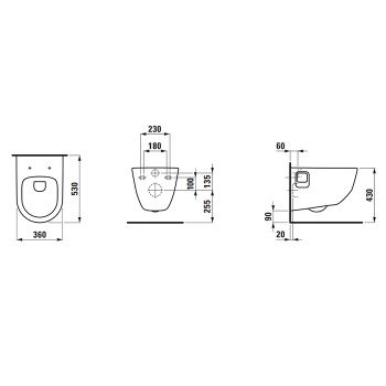 Унитаз подвесной Laufen Pro 8.6695.4.000.000.1 Rim