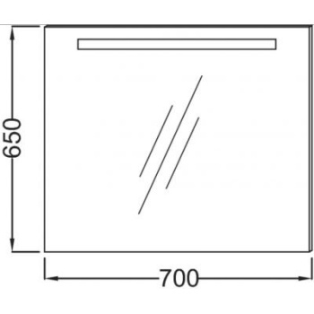 Зеркало Jacob Delafon Parallel 70 (EB1412-NF) c подсветкой