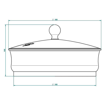 Китайская лакированная коробка с белой керамической крышкой THG Capucine Vert Decor Platine A7E-A02-4623 платина