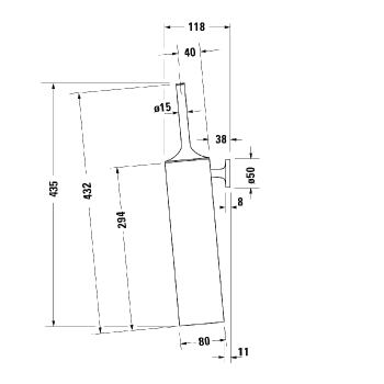 Ерш подвесной Duravit Starck T 0099461000 хром