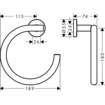 Hansgrohe Logis Universal Полотенцедержатель , хром