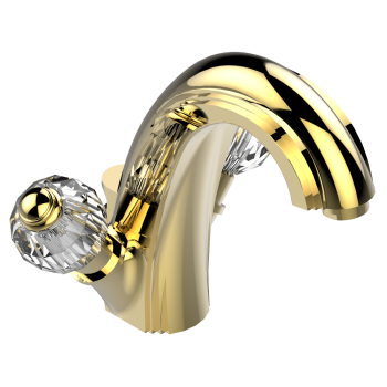 Смеситель для раковины THG Mandarine Cristallia Diamant U1K-F01-2155 полированное золото