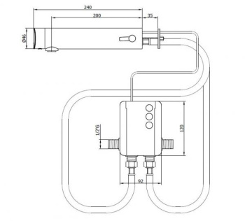 Смеситель для раковины Nofer 07361M.B автоматический, хром