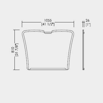 Зеркало Devon&Devon Summertime Antique 1050х810х26 мм со вставками из крашенного дерева, deep black EFSPSUMMER-BL