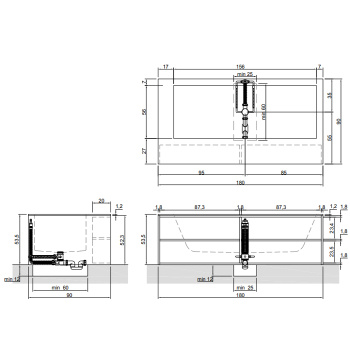 Ванна из искусственного камня Antonio Lupi Biblio 180x90 BIBLIO64.SX rovere naturale