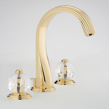 Смеситель для раковины THG Mandarine Cristal Clear U1D-F01-151 полированное золото