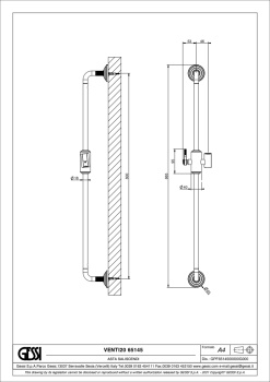 Душевой гарнитур Gessi Venti20 65145.727 Brass Brushed PVD