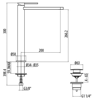 Смеситель для раковины Gattoni Color 200 8048/80C0 хром