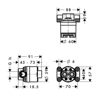 Axor Starck Скрытая часть 10902180