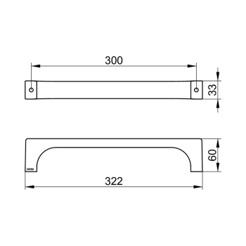 Поручень Keuco Edition 11 11107050000 никель шлифованный