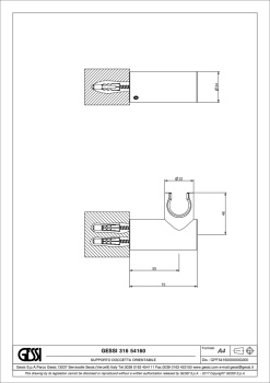 Держатель душевой лейки Gessi 54160.708 Copper Brushed PVD