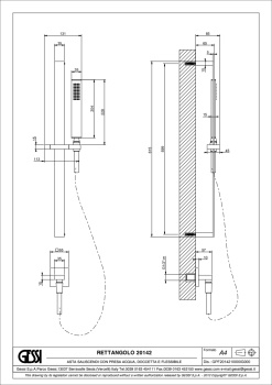 Душевой гарнитур Gessi 20142.706 Black Metal PVD